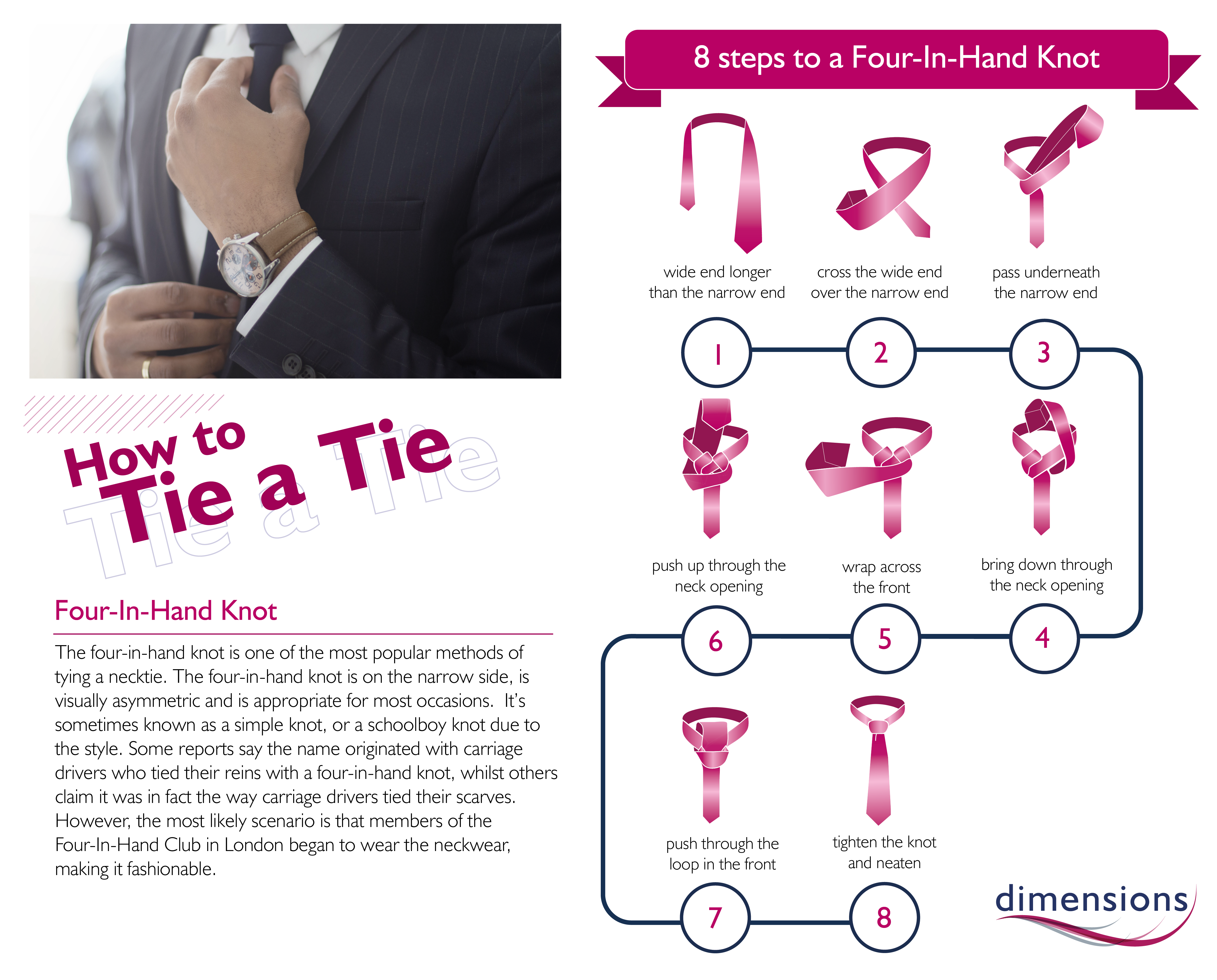 how-to-tie-a-tie-four-in-hand-knot-dimensions